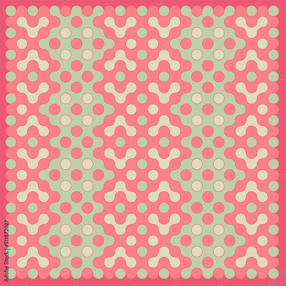 Multicolor truchet tiling connections illustration Multicolor truchet tiling connections illustration