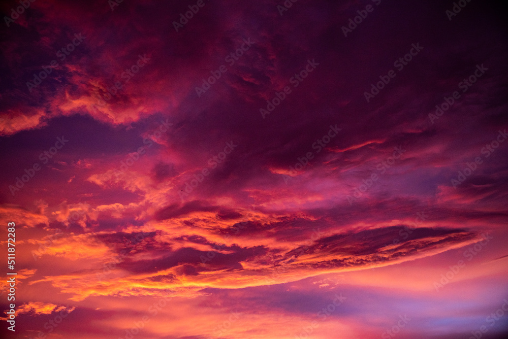 Storm cloud sunset in Hoke Co,. NC.