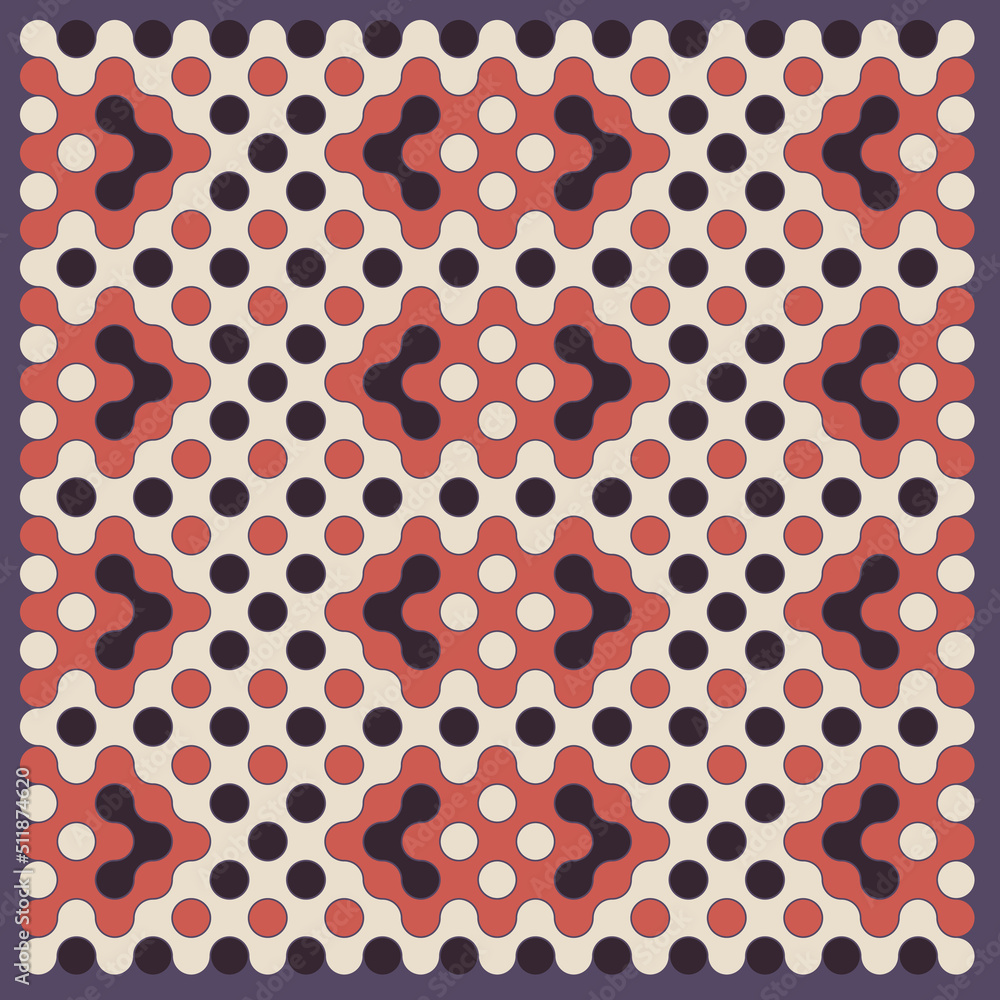 Multicolor truchet tiling connections illustration Multicolor truchet tiling connections illustration