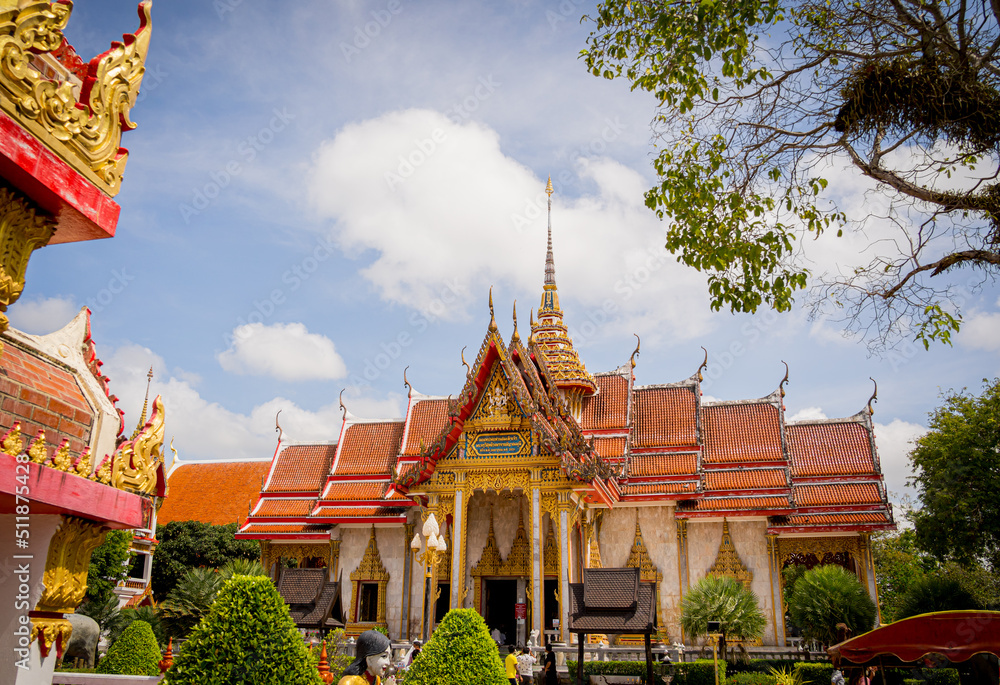 Old traditional buddhist temple in the Thailand