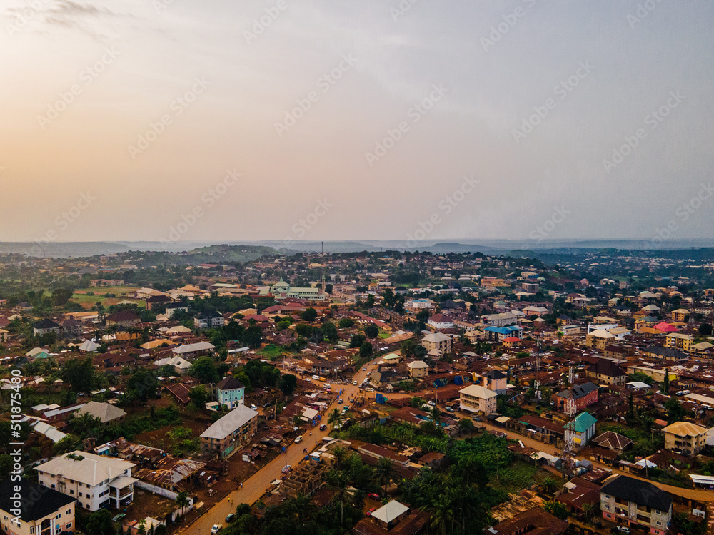 An aerial image of the city of Makurdi,  Benue State, Nigeria