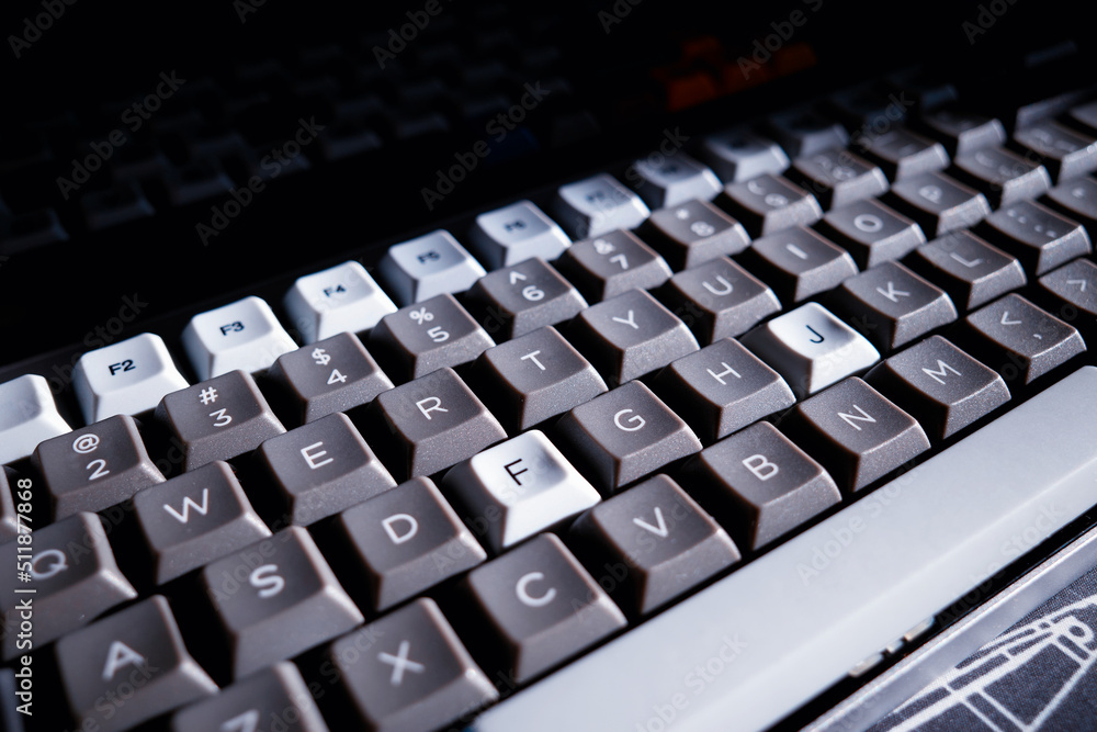 English keyboard for fluent typist backdrop - obrazy, fototapety, plakaty 