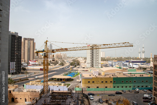 A construction crane in Kuwait