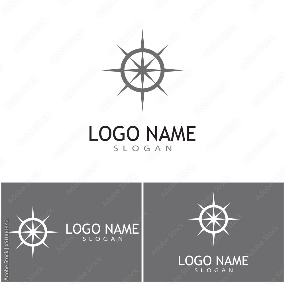 Compass icon Vector Illustration design Logo template Compass icon Vector Illustration design Logo template