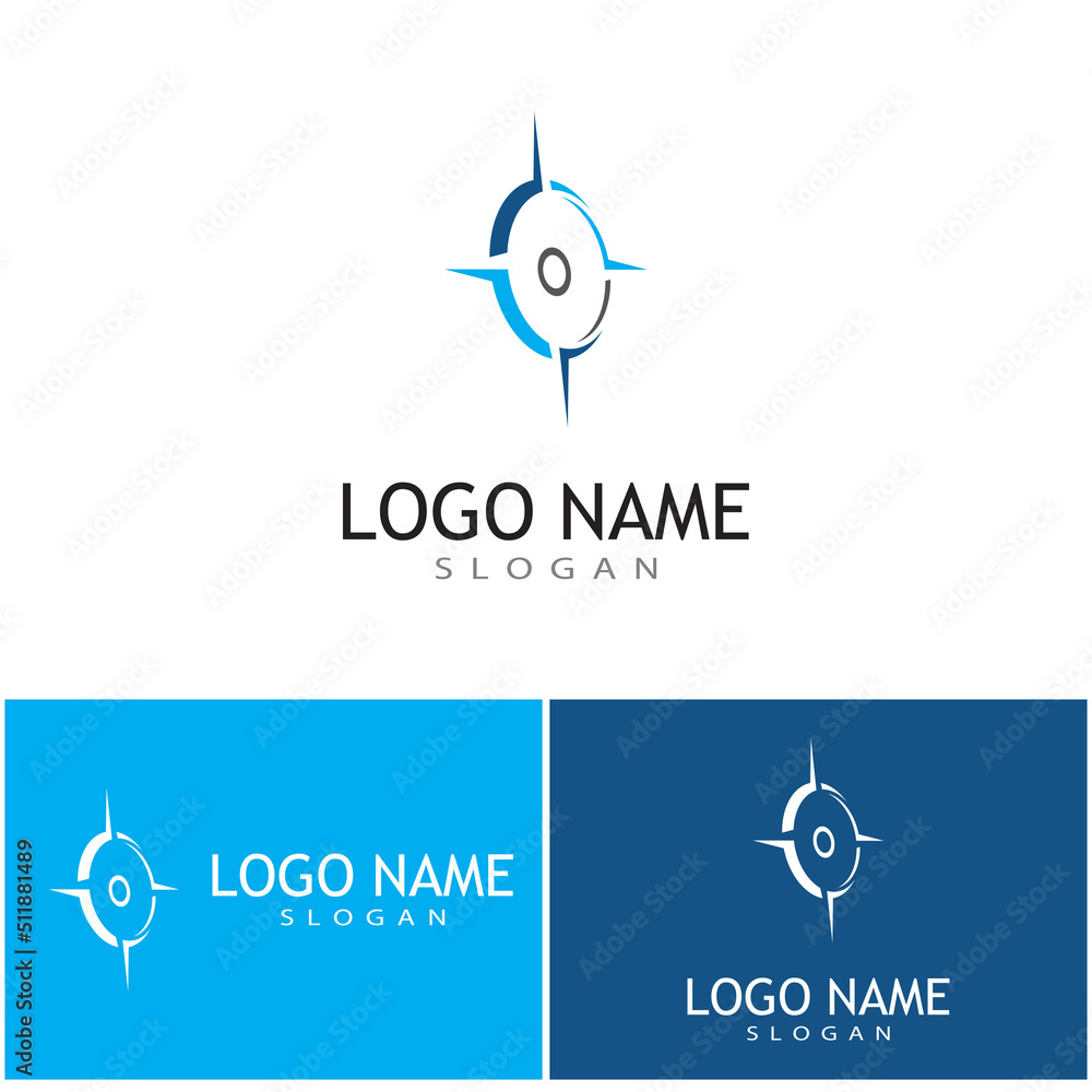 Compass icon Vector Illustration design Logo template Compass icon Vector Illustration design Logo template