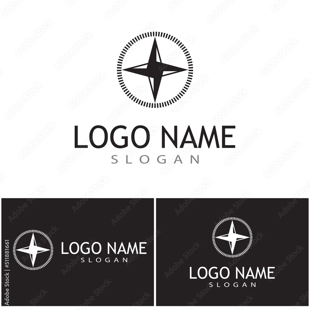 Compass icon Vector Illustration design Logo template Compass icon Vector Illustration design Logo template