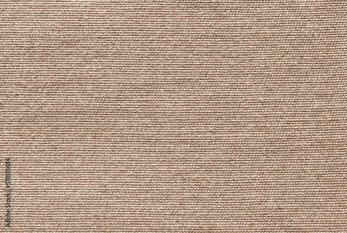 Brown canvas texture, brown cotton fabric pattern close up as background