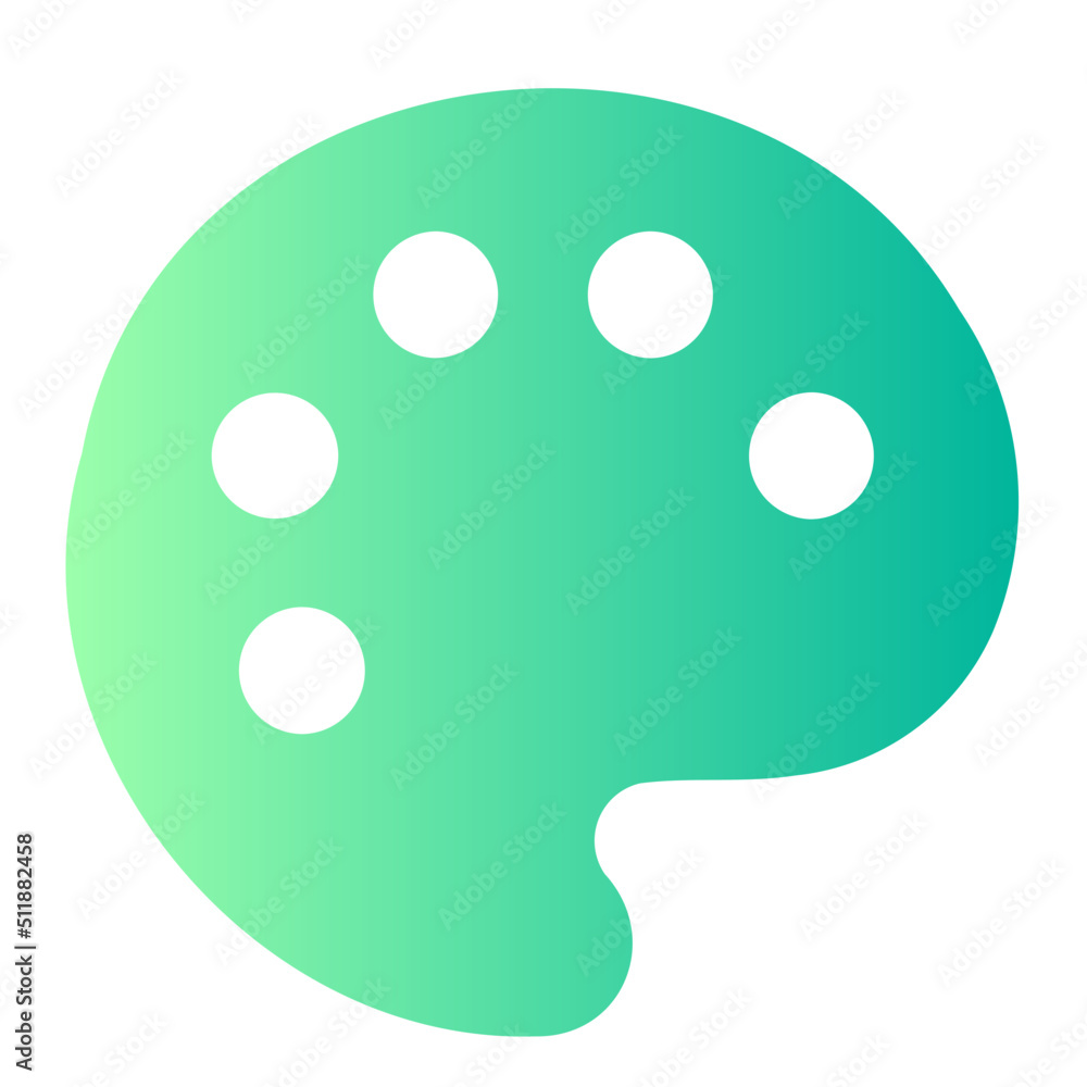 Fototapeta premium paint palette gradient icon