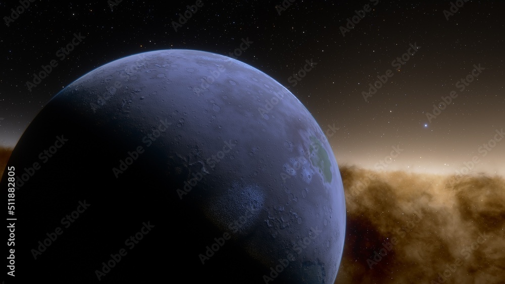 Abstract planets and space background
