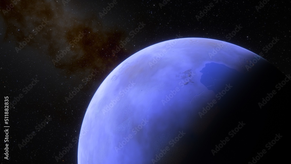 Naklejka premium Abstract planets and space background 