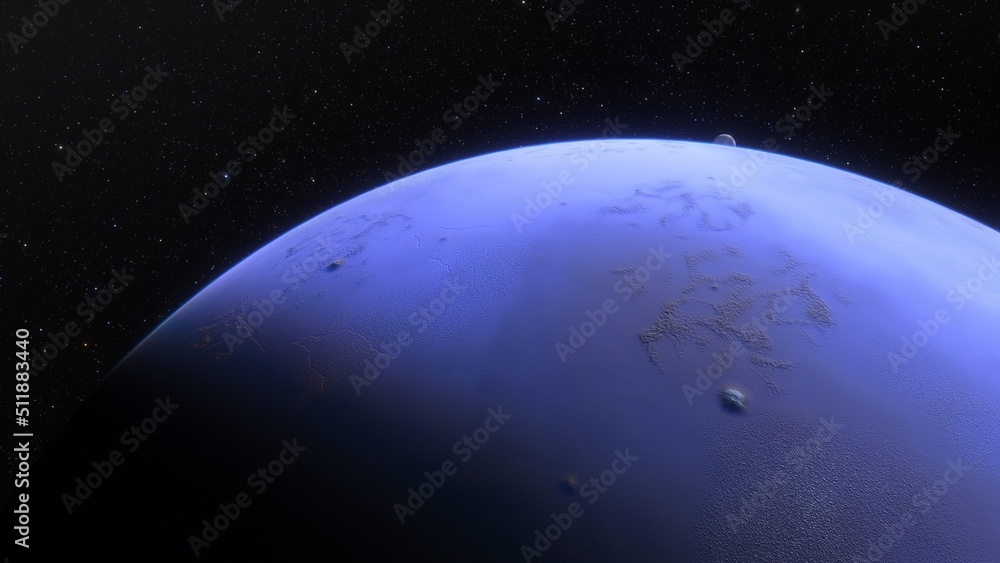 Planets and galaxy, science fiction wallpaper. Beauty of deep space. Billions of galaxy in the universe Cosmic art background 3d render
