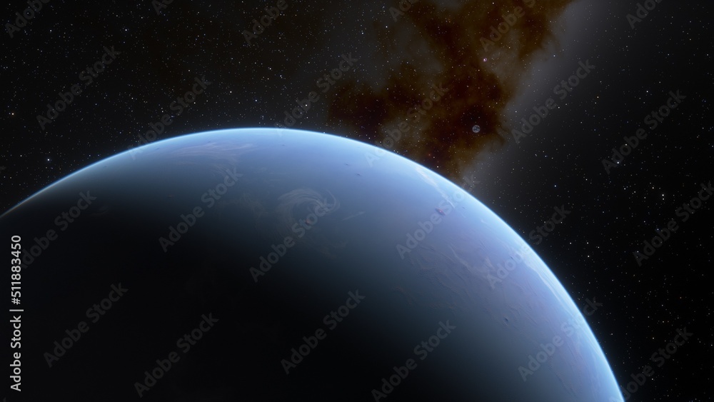 Fototapeta premium Planets and galaxy, science fiction wallpaper. Beauty of deep space. Billions of galaxy in the universe Cosmic art background 3d render 