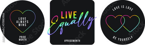 Pride month celebrates icon signage poster vector	