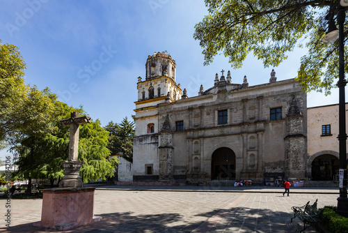 Facade of Parroquia San Juan Bautista in Coyoacán