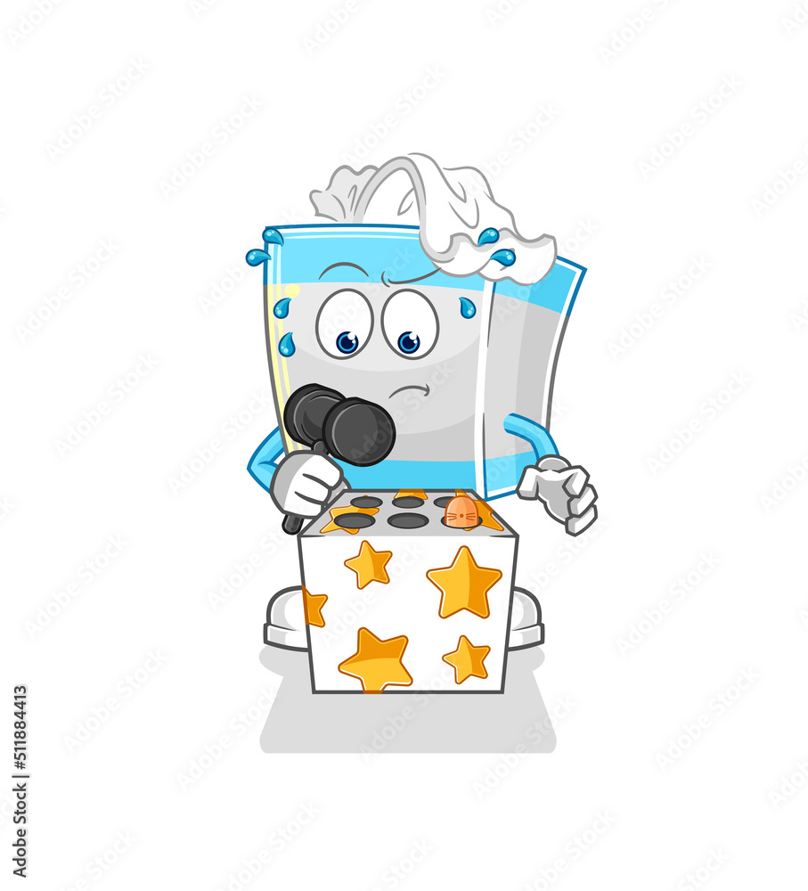 tissue box play whack a mole mascot. cartoon vector