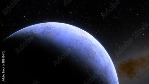 Planets and galaxy, science fiction wallpaper. Beauty of deep space. Billions of galaxy in the universe Cosmic art background 3d render
