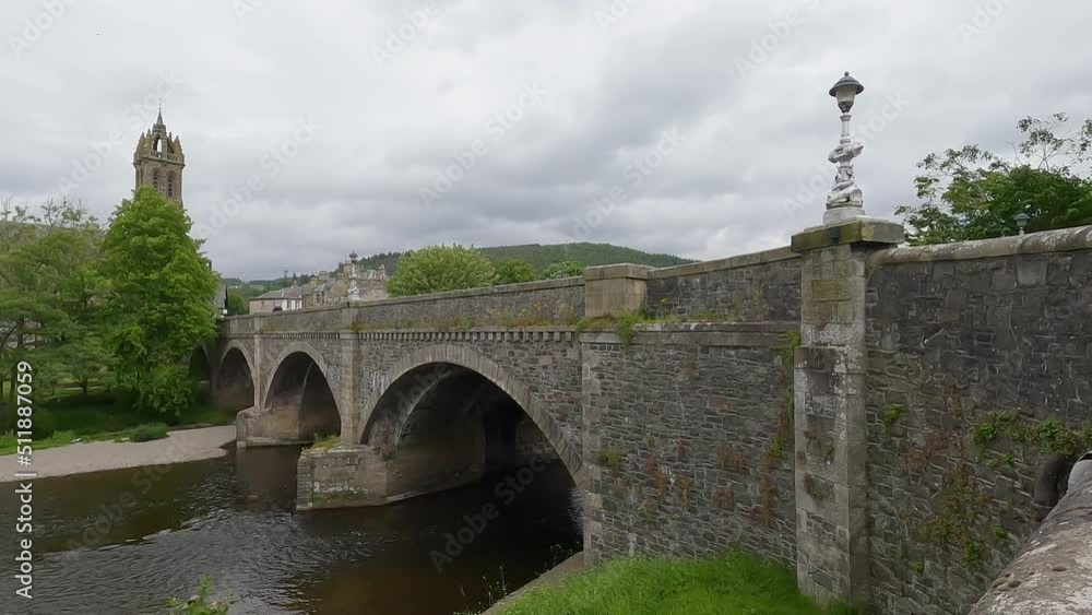 Scotland, Peebles: Tweed Bridge view Scotland, Peebles: Tweed Bridge view