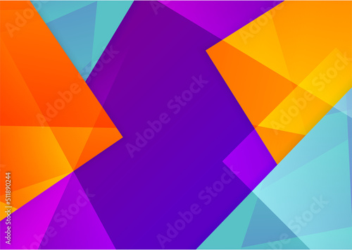 Colorful gradient geometric abstract shape background. Memphis background texture for poster cover design. Minimal color gradient banner template. Modern vector shape for banner, poster, social media