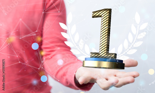 award gold winner first pla...
