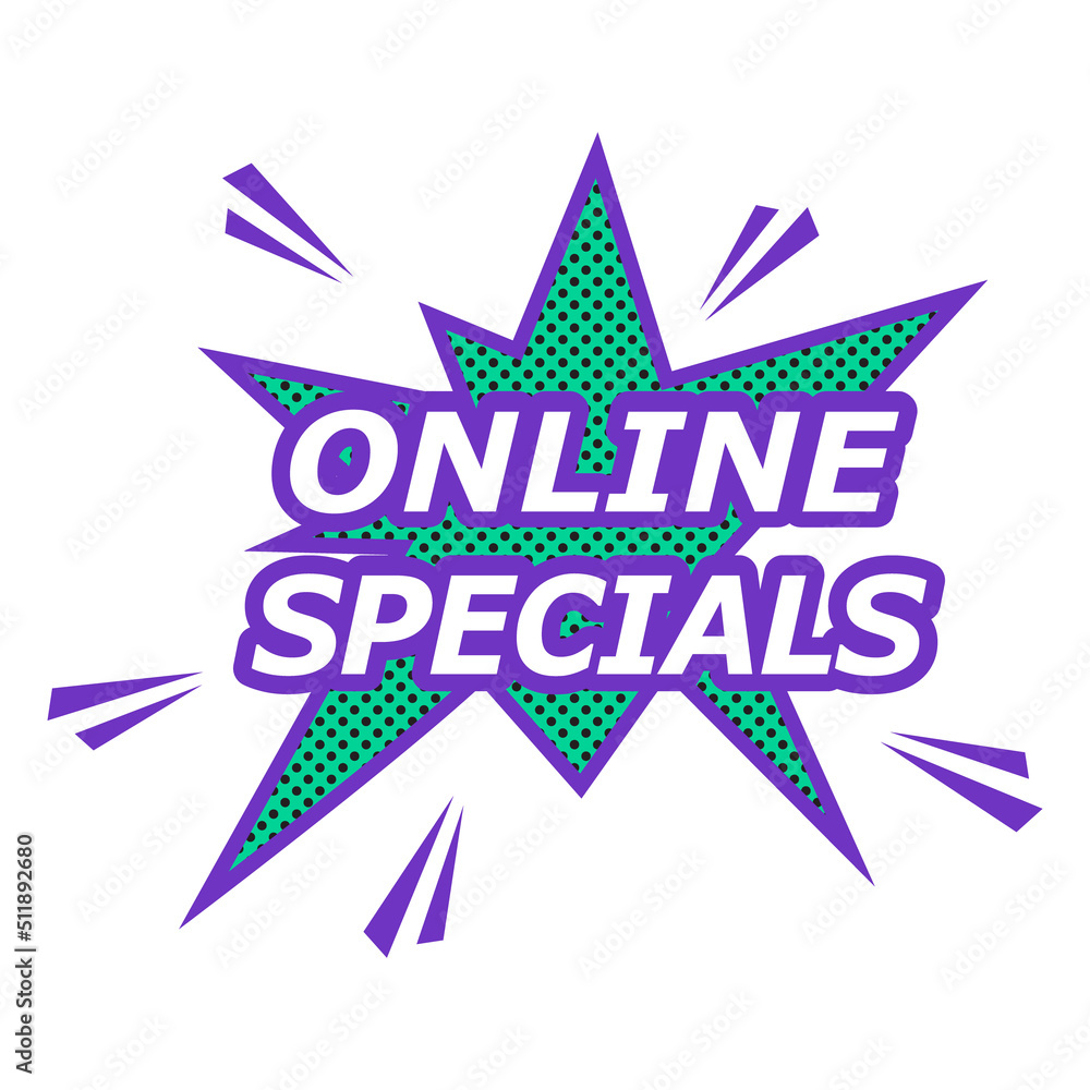 Obraz premium Label Online Specials, design element