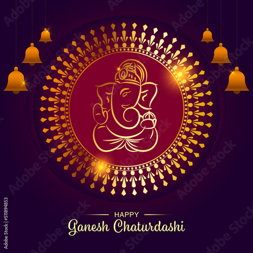 Happy Ganesh Chaturthi Festival design vector illustration