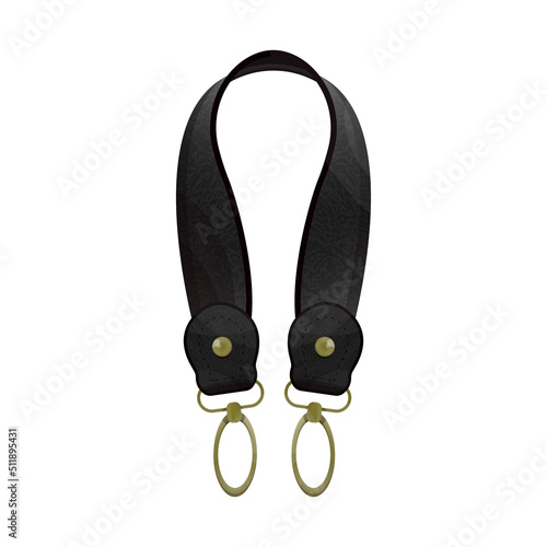 Illustration strap decorating and tailoring clothes, shoes, bags.