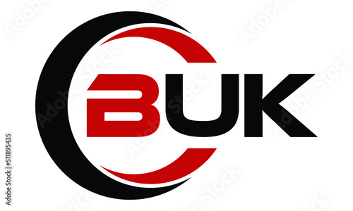 BUK three letter swoosh logo design vector template | monogram logo | abstract logo | wordmark logo | letter mark logo | business logo | brand logo | flat logo | minimalist logo | text | word | symbol