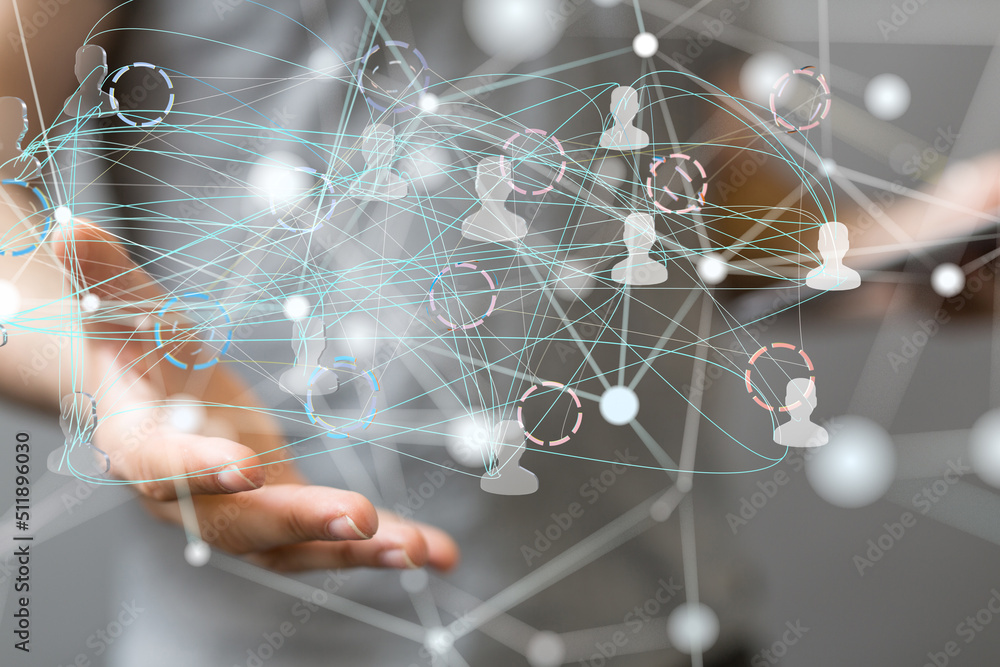 Global network. Blockchain. 3D illustration. Neural networks and artificial intelligence. Abstract Global network. Blockchain. 3D illustration. Neural networks and artificial intelligence. Abstract