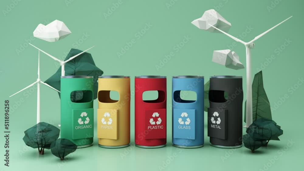 Recycling Using Separation waste separation concept Classify before discarding to help the world ...