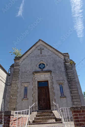 Façade du Temple Protestant de Wanquetin - Pas-de-Calais - France