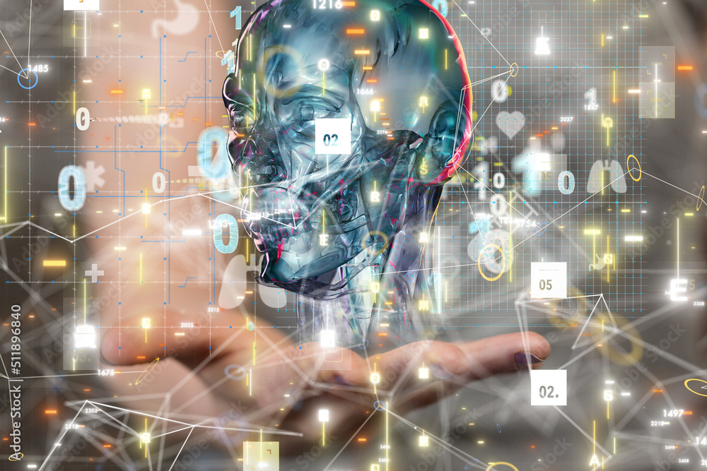 Fototapeta premium digital medical futuristic interface 3D rendering