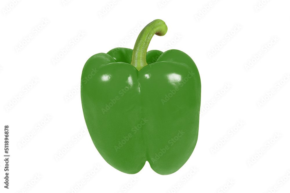 Green pepper on isolated white background Green pepper on isolated white background