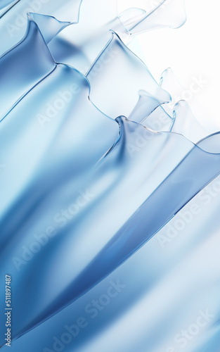 Fototapeta Naklejka Na Ścianę i Meble -  Gradient transparent cloth background, 3d rendering.