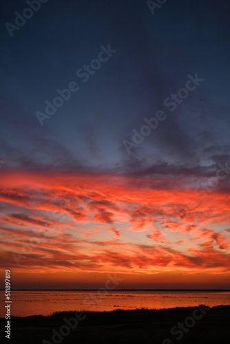 Powerful Dramatic Red Sunset Sky