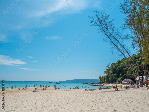 Fototapeta Naklejka Na Ścianę i Meble -  Beautiful nature scenic landscape famous landmark beach. Travel adventure Thailand