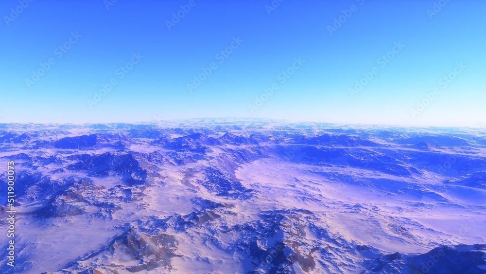 Mars like red planet, with arid landscape, rocky hills and mountains, for space exploration and science fiction backgrounds.
Mars like red planet, with arid landscape, rocky hills and mountains, for space exploration and science fiction backgrounds.