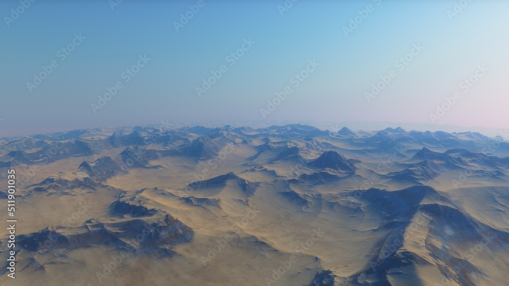 Fototapeta premium Deserted alien planet 