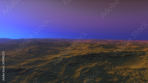 3D fictional space scene 