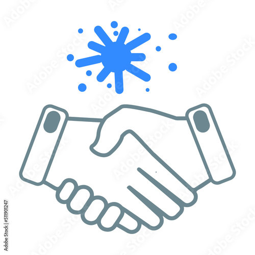 Contagion, coronavirus, covid, covid-19, handshake, protection icon