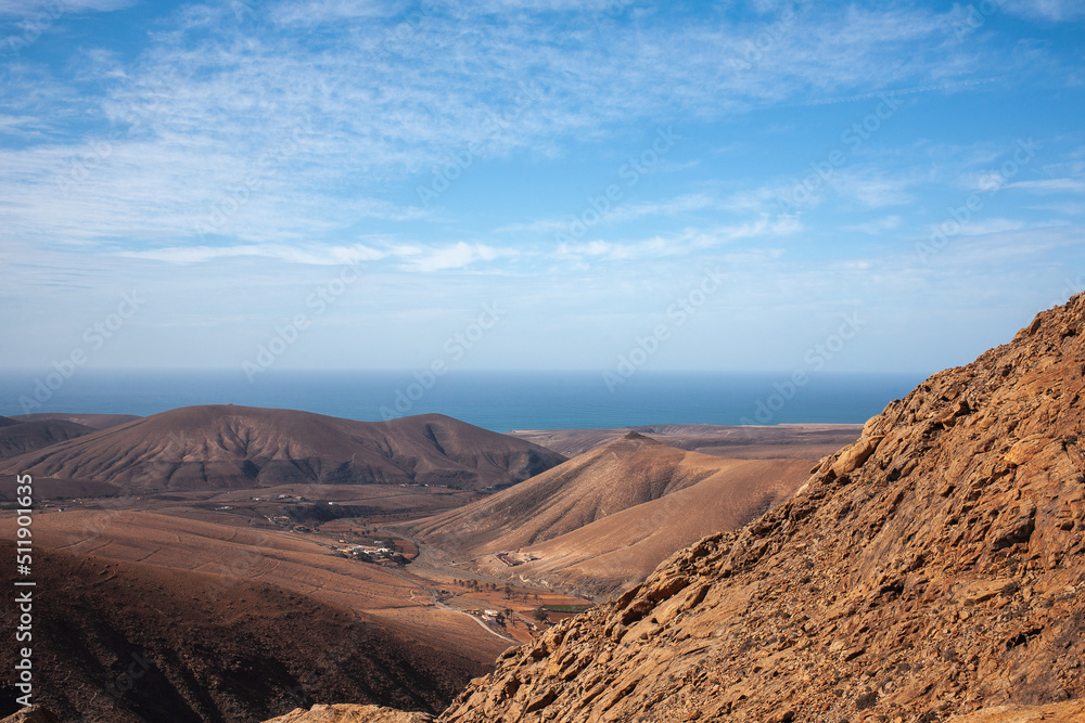 View of Betancuria mountains Fuerteventura Canary Islands Spain