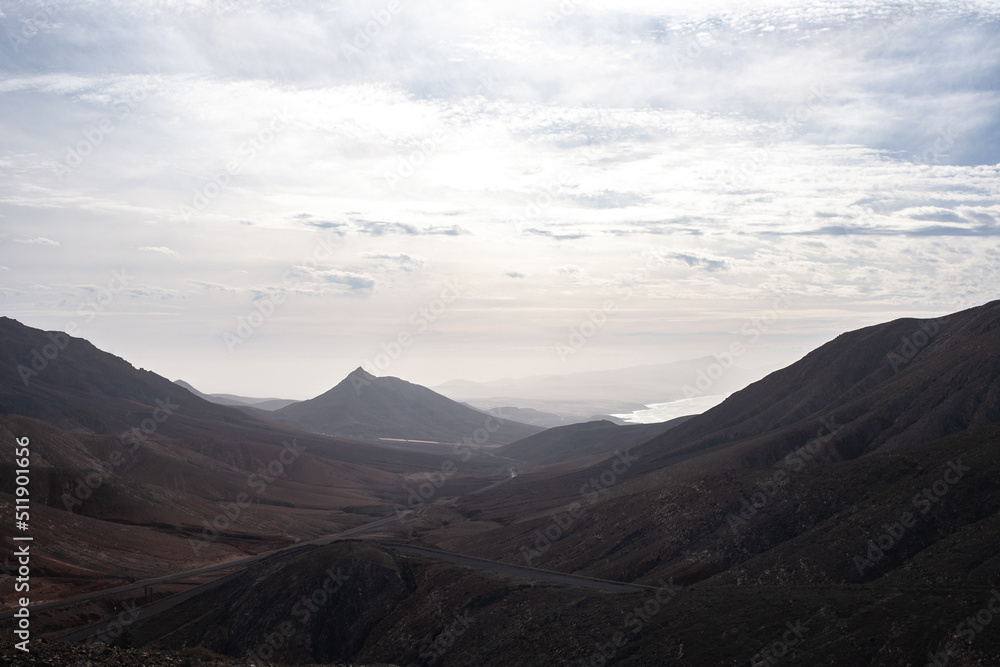 View of Betancuria mountains Fuerteventura Canary Islands Spain