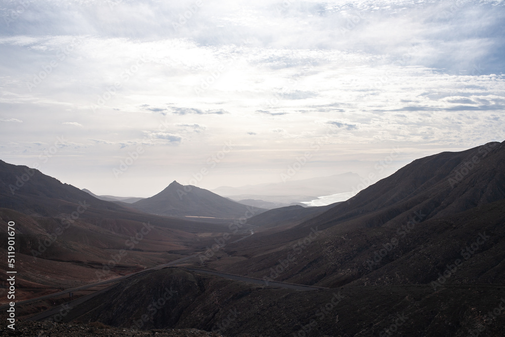 View of Betancuria mountains Fuerteventura Canary Islands Spain