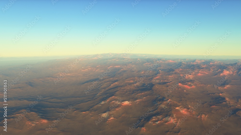 3D fictional space scene
