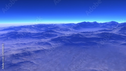 3D fictional space scene
