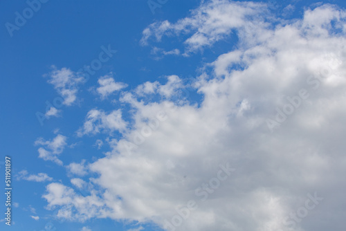 blue sky with white clouds on a Sunny summer day