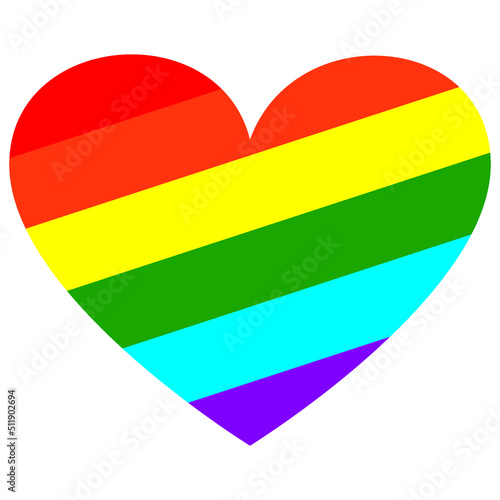 Free Download Rainbow heart, Heart icon, LGBT color. symbol of homosexual love, Vector illustration.  - GFXLoad