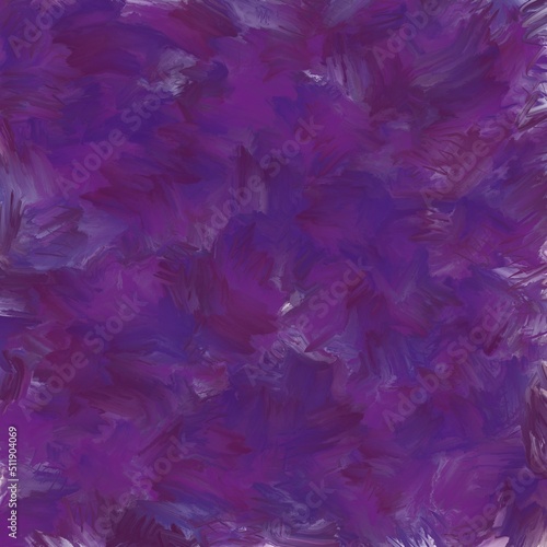 Purple and blue abstract and chaotic brush strokes, decorative pattern