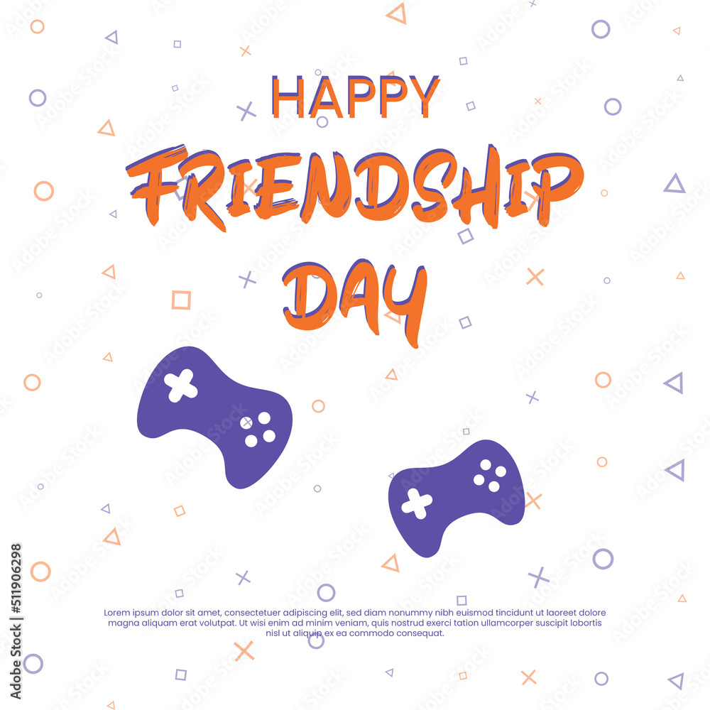 Illustration of Happy Friendship Day with a game concept, suitable for Greeting Card Designs and backgrounds. Illustration of Happy Friendship Day with a game concept, suitable for Greeting Card Designs and backgrounds.
