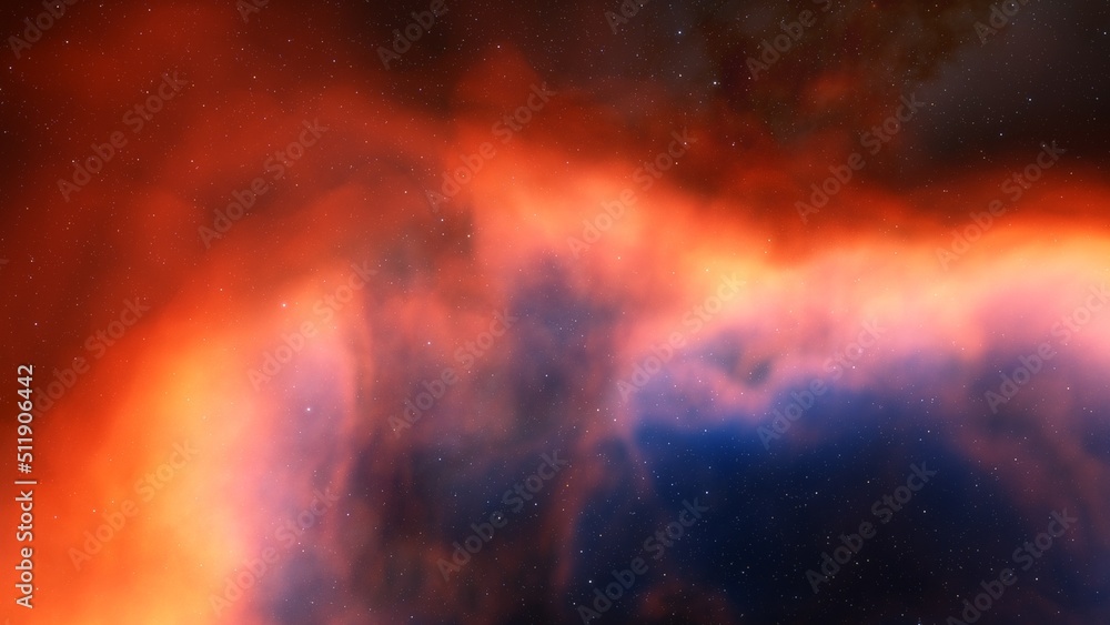 Naklejka premium nebula gas cloud in deep outer space 