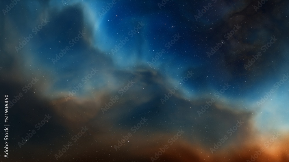 Fototapeta premium nebula gas cloud in deep outer space 